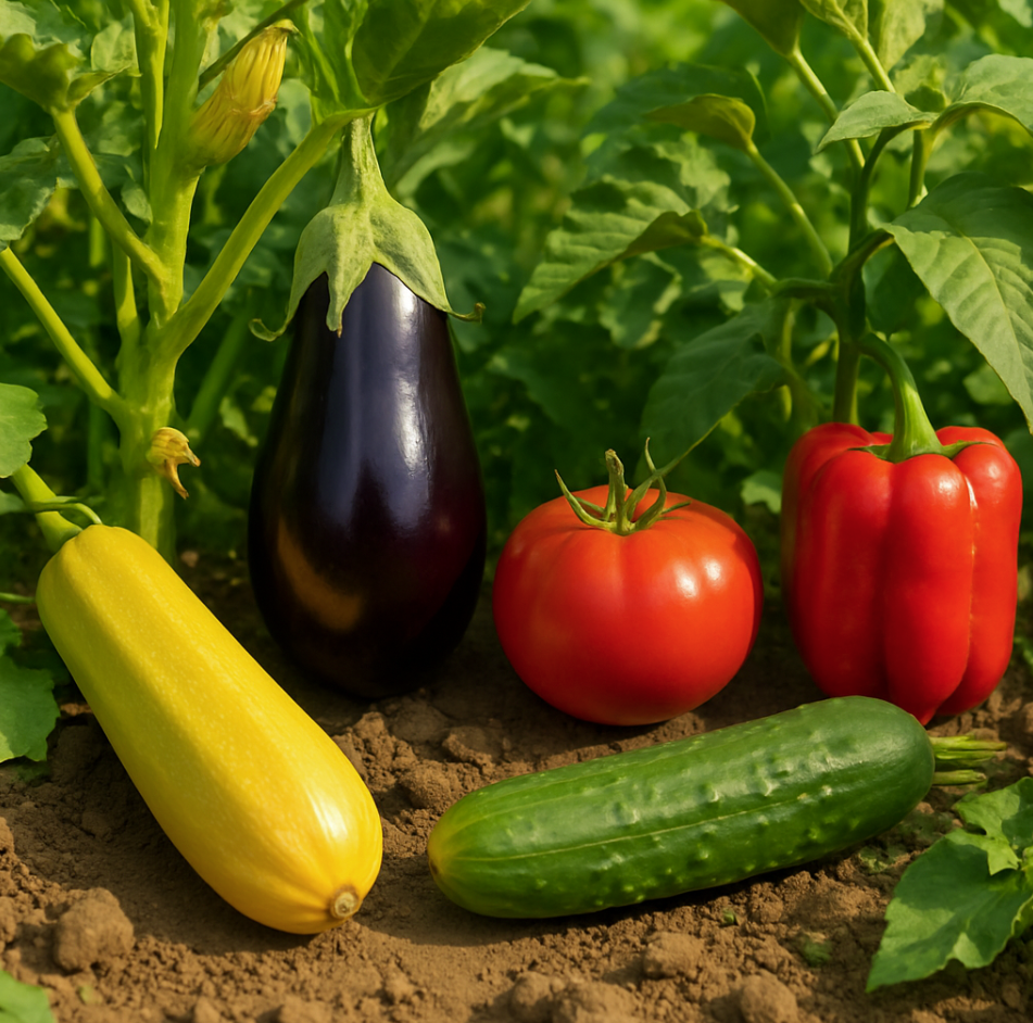 Légumes d'été frais du potager