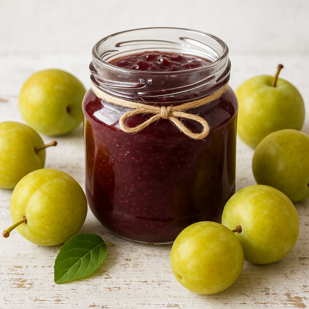 Confiture de prunes reine-claude maison